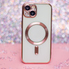 Nakładka Color Chrome Mag do iPhone 16e / 17e różowo-złota