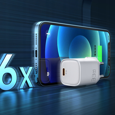 Ładowarka do telefonu Mcdodo nano GaN, USB-C PD QC - 33W Biała