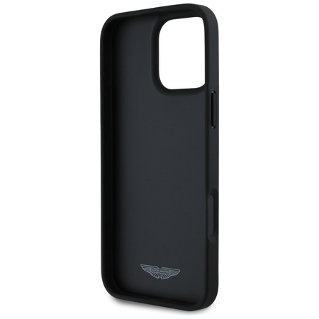 Etui Aston Martin HC Leather Victory Design do iPhone 16 Pro Max czarny