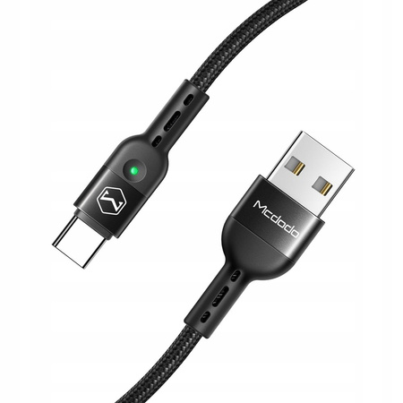Kabel do telefonu McDodo szybki Quick Charge 4 USB TYP-C 1,8m czarny