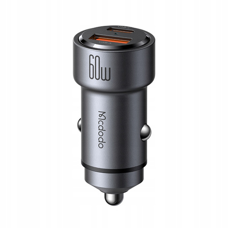 MCDODO SZYBKA ŁADOWARKA SAMOCHODOWA DO TELEFONU LAPTOPA 2X USB-C USB-A 60W