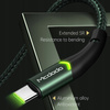 Cablu de telefon, încãrcare rapidã, USB-C, 1M, QC 4.0, LED, verde, Mcdodo