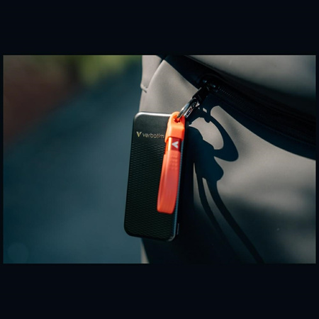 Dysk Zewnętrzny Verbatim Pocket SSD 2TB - brelok do kluczy z kablem USB-C 3.2 gen.2 czarno-czerwony/black-red 32196