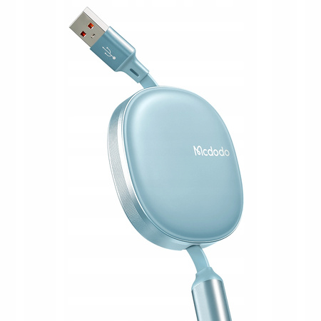 Cablu de telefon retractabil Mcdodo pentru iPhone, Micro USB, USB-C, 3 în 1, 66W, Albastru