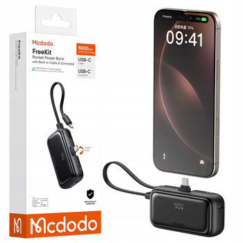MCDODO MAŁY POWERBANK DO TELEFONU SZYBKIE ŁADOWANIE 5000MAH 3 X USB-C 22,5W