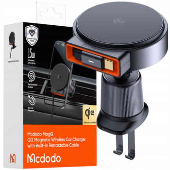 MCDODO UCHWYT SAMOCHODOWY NA TELEFON ŁADOWARKA INDUKCYJNA DO MAGSAFE QI2