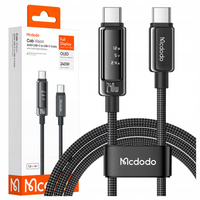 MCDODO KABEL USB-C USB-C SZYBKIE ŁADOWANIE DO LAPTOPA USB TYP C 240W 1M LED