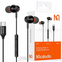 MCDODO SŁUCHAWKI PRZEWODOWE DO TELEFONU Z MIKROFONEM DOKANAŁOWE Z DAC USB-C